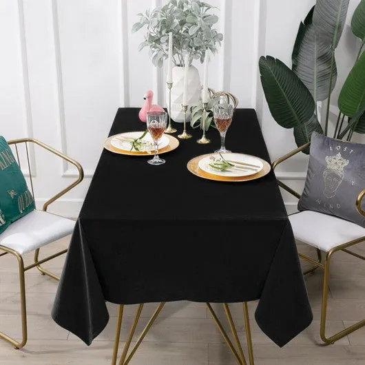 10 pcs 60" x 126" Rectangle Polyester Tablecloth-Black