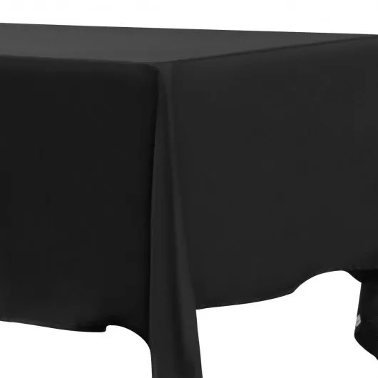 10 pcs 60" x 126" Rectangle Polyester Tablecloth-Black