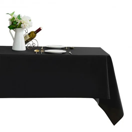 10 pcs 60" x 126" Rectangle Polyester Tablecloth-Black