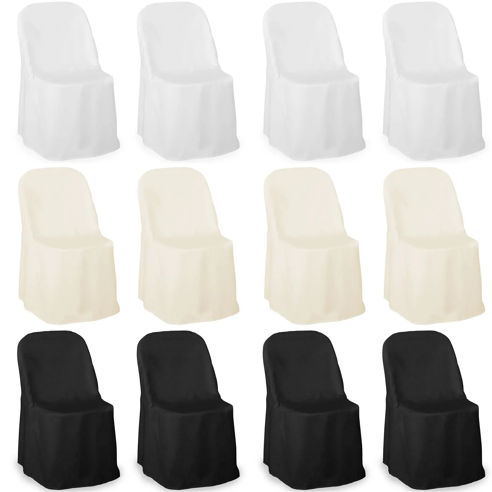 100 Elegant Wedding/Party Folding Chair Covers - Polyester Cloth