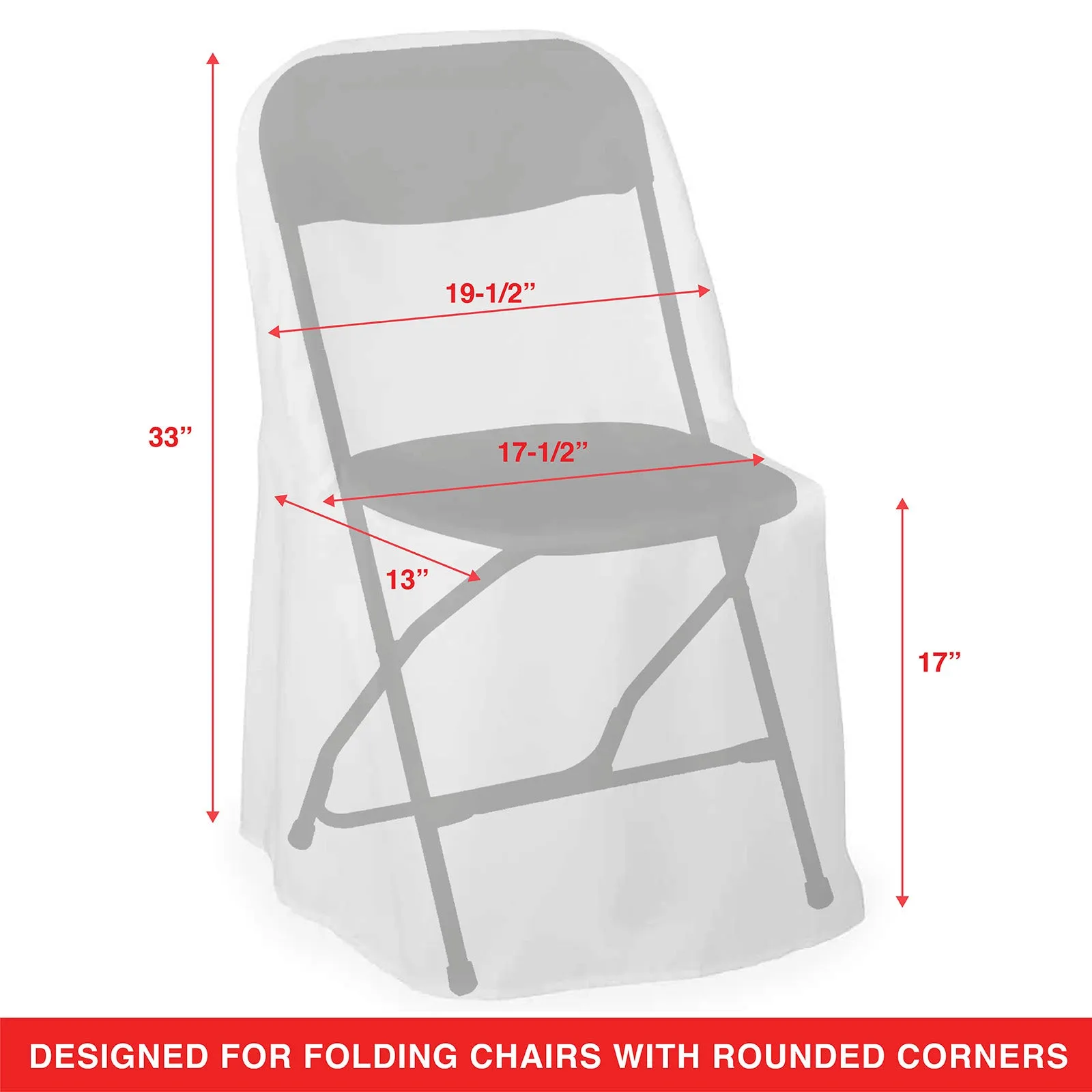 100 Elegant Wedding/Party Folding Chair Covers - Polyester Cloth