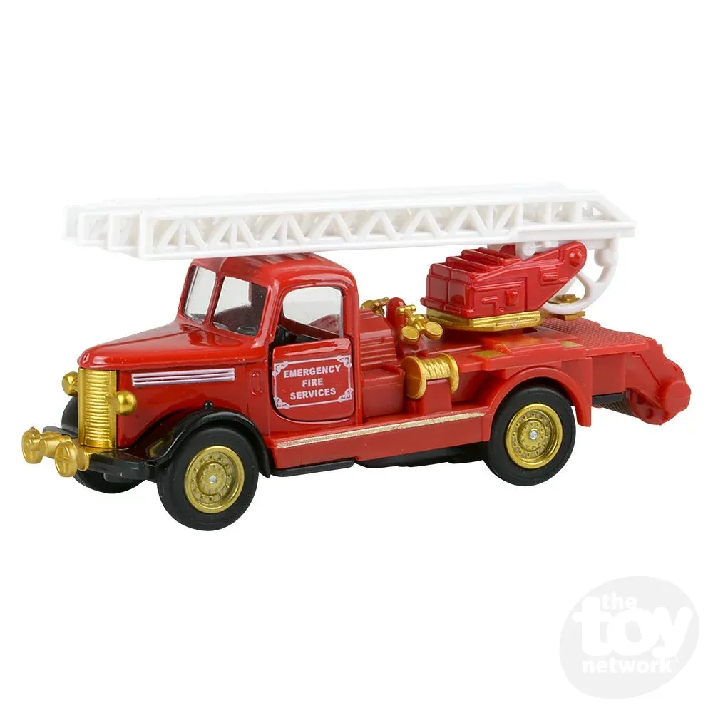 5" Die-Cast Pull Back Classic Fire Truck