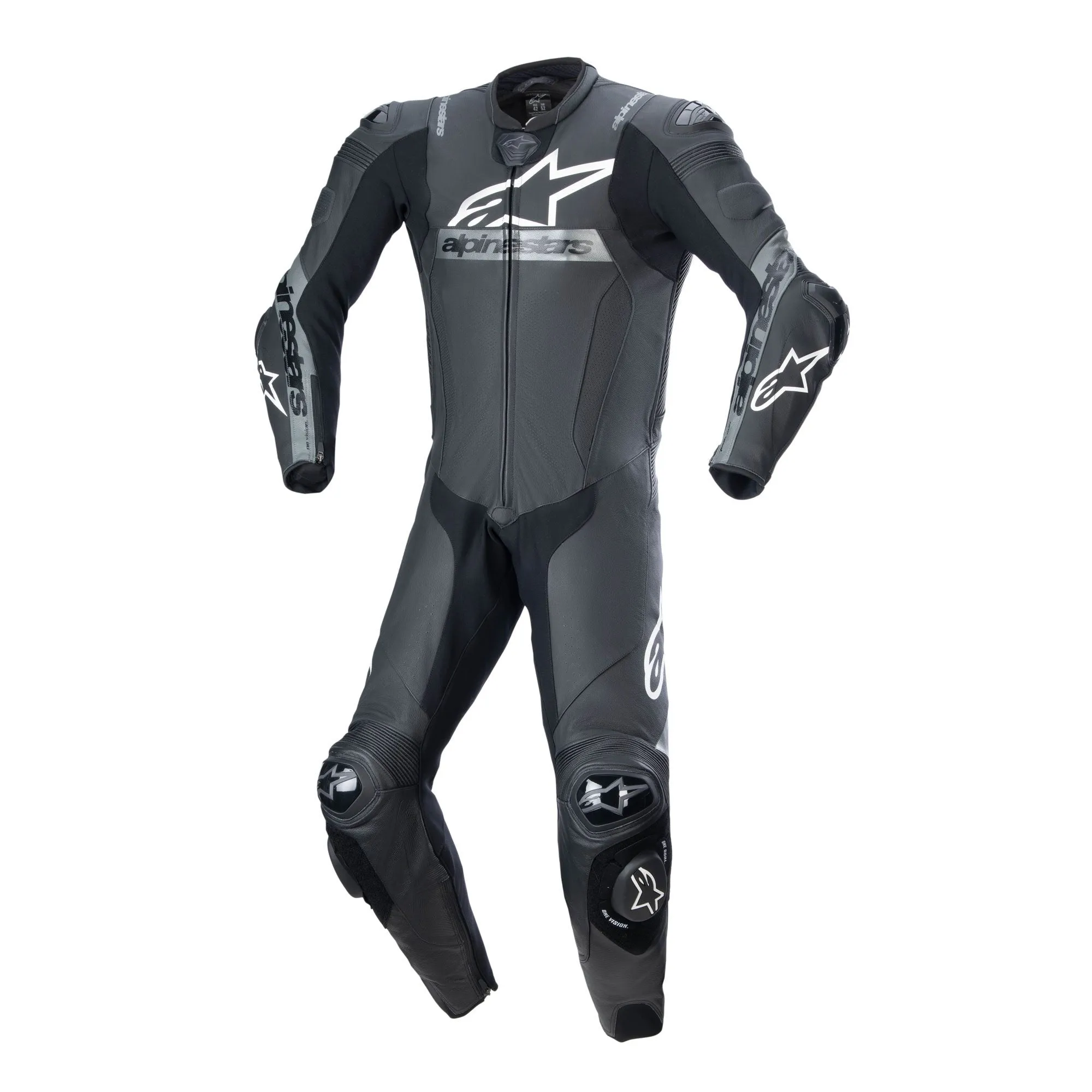 Alpinestars Missile V2 Ward 1 Pc Leather Suit Black/Met Grey