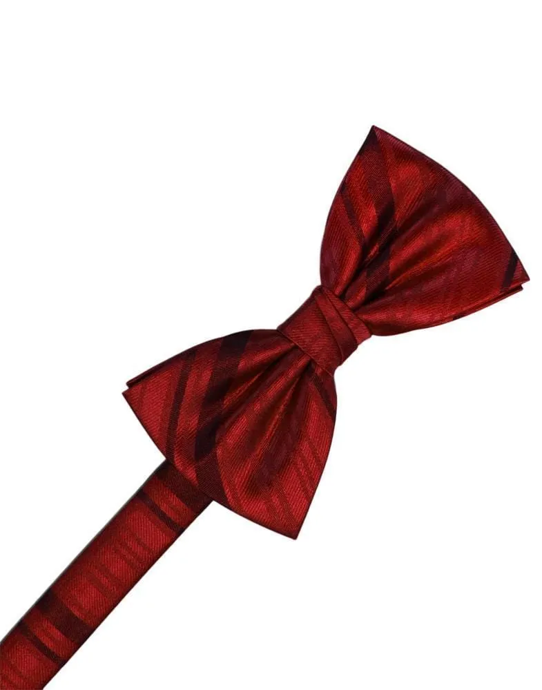 Apple Striped Satin Kids Bow Tie