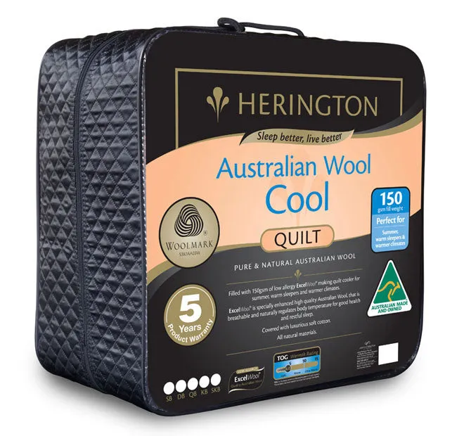 Australian Cool Wool 150GSM Quilt Range