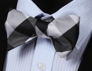 Black & White Bowtie & Pocket Square