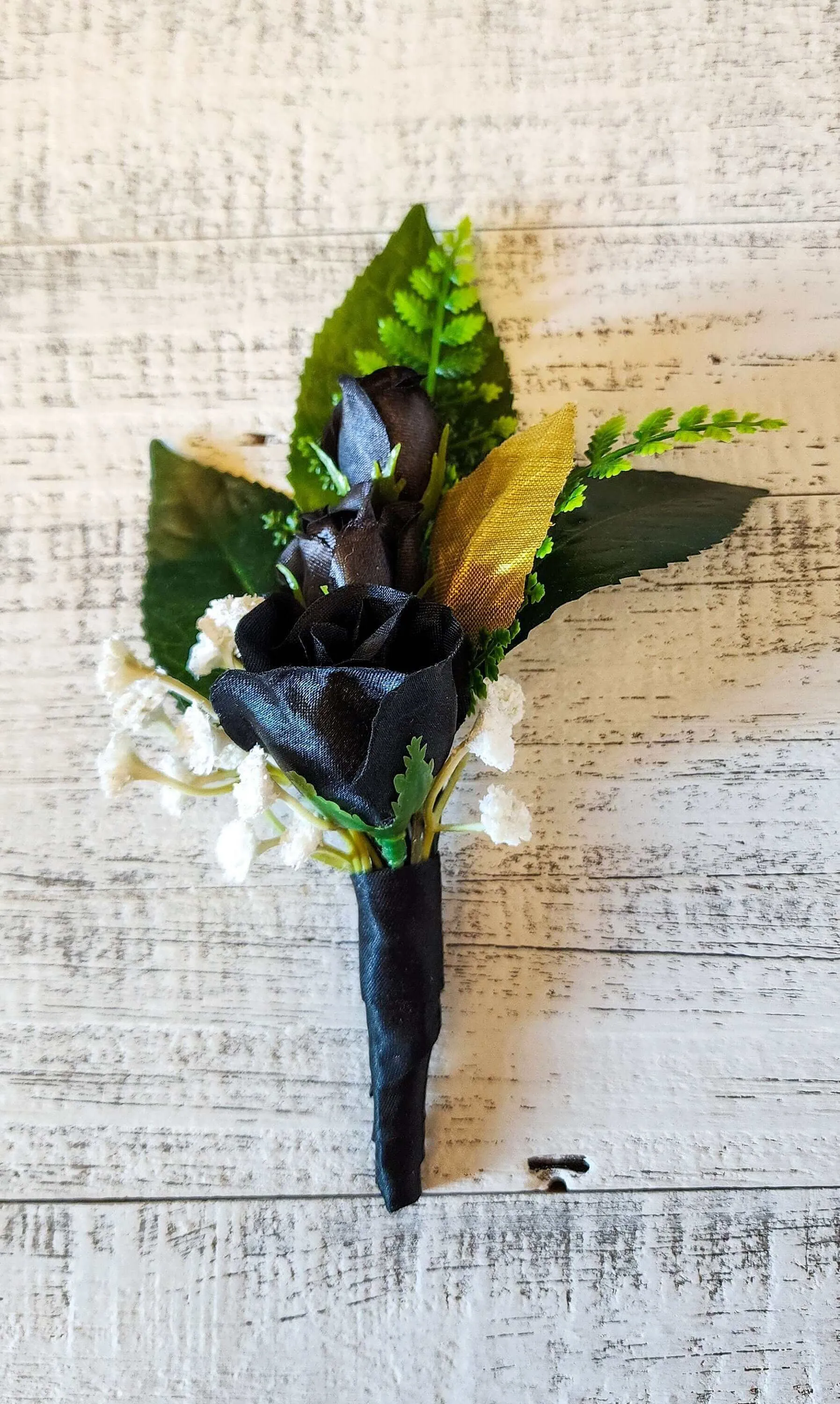 Black Rose Boutonniere For Prom, Weddings, Formal Events, Business, Gift for Him, Anniversary, Father's Day Gift