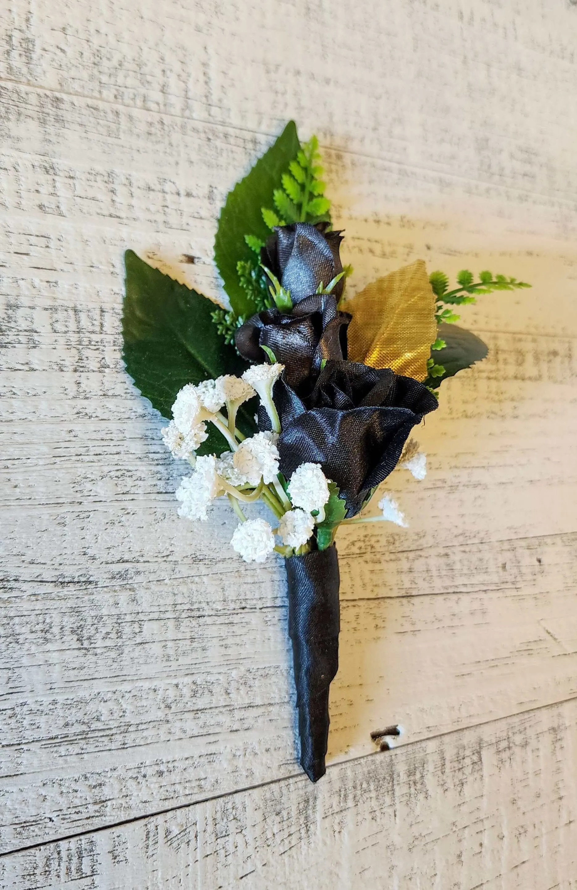 Black Rose Boutonniere For Prom, Weddings, Formal Events, Business, Gift for Him, Anniversary, Father's Day Gift