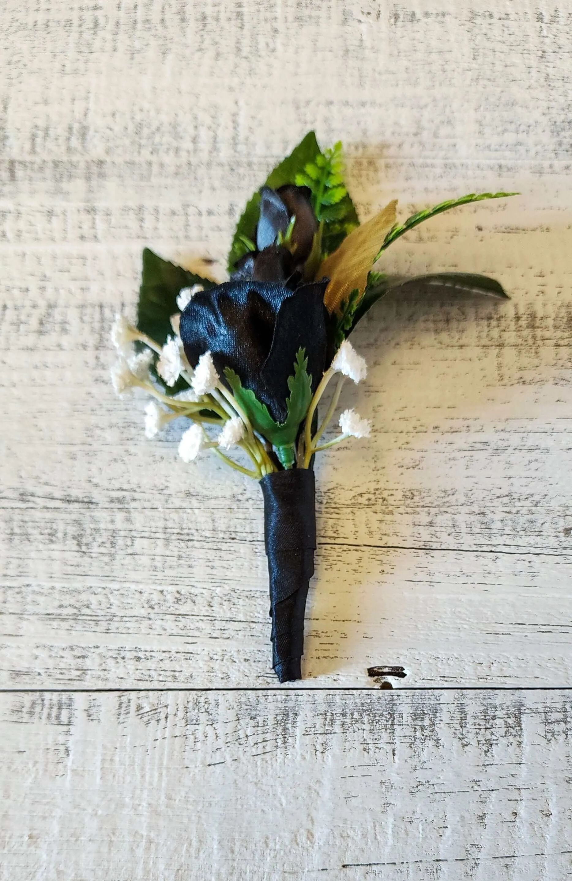 Black Rose Boutonniere For Prom, Weddings, Formal Events, Business, Gift for Him, Anniversary, Father's Day Gift