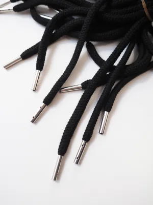 Black Round Shoe Laces 7mm