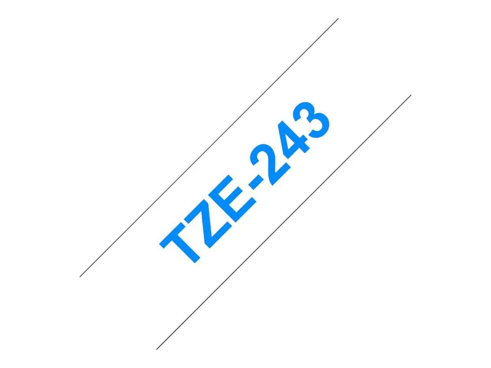 Brother Laminated Tape Tze-243 - Blue On White