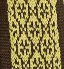 Brown and Gold Patterned Knit Tie by Paul Malone