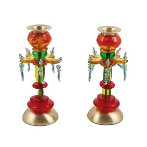 Candlesticks - Polyester - Medium Flower