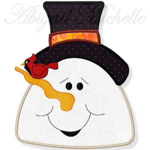 Cardinal & Snowman Applique