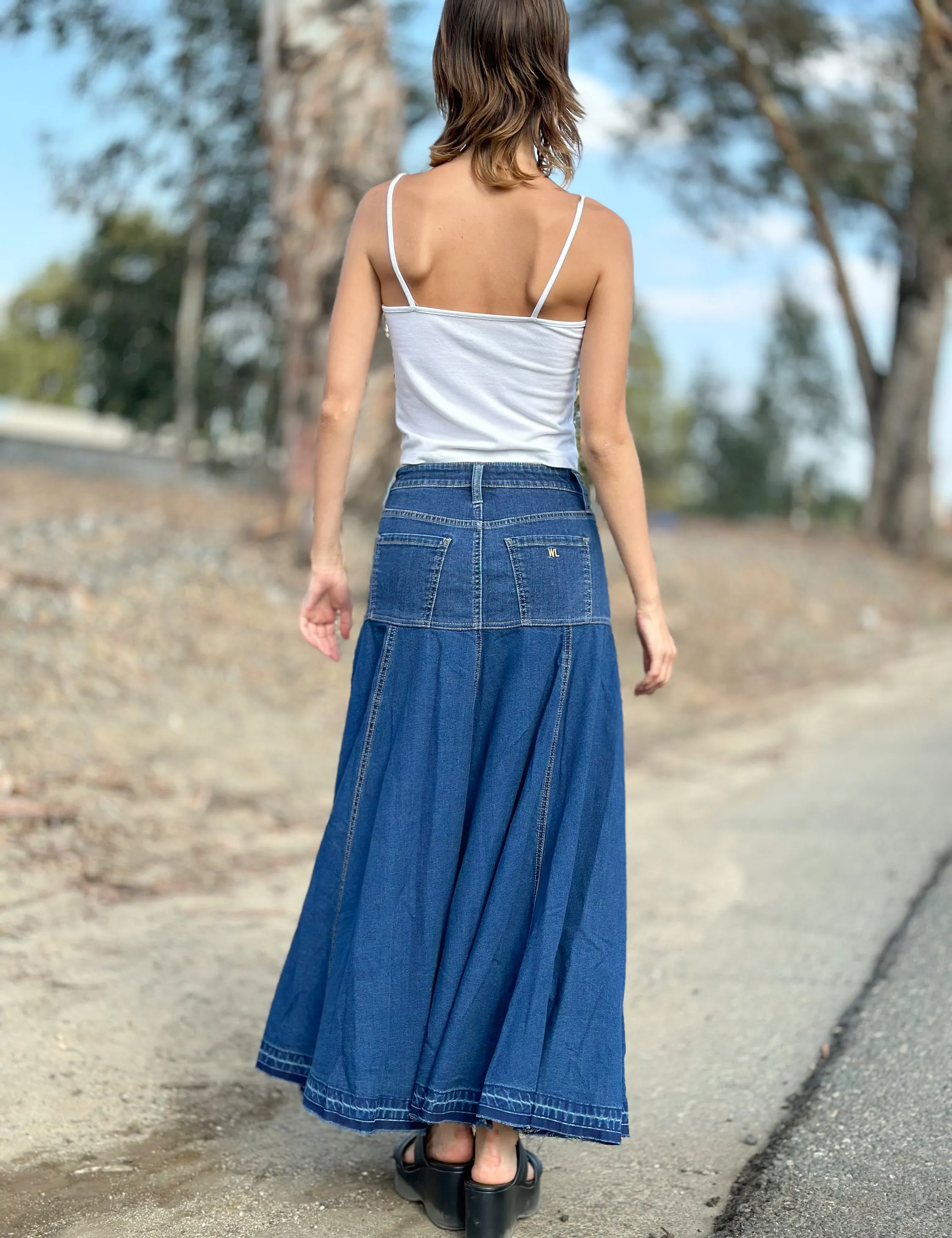 Charlie Denim Maxi Skirt