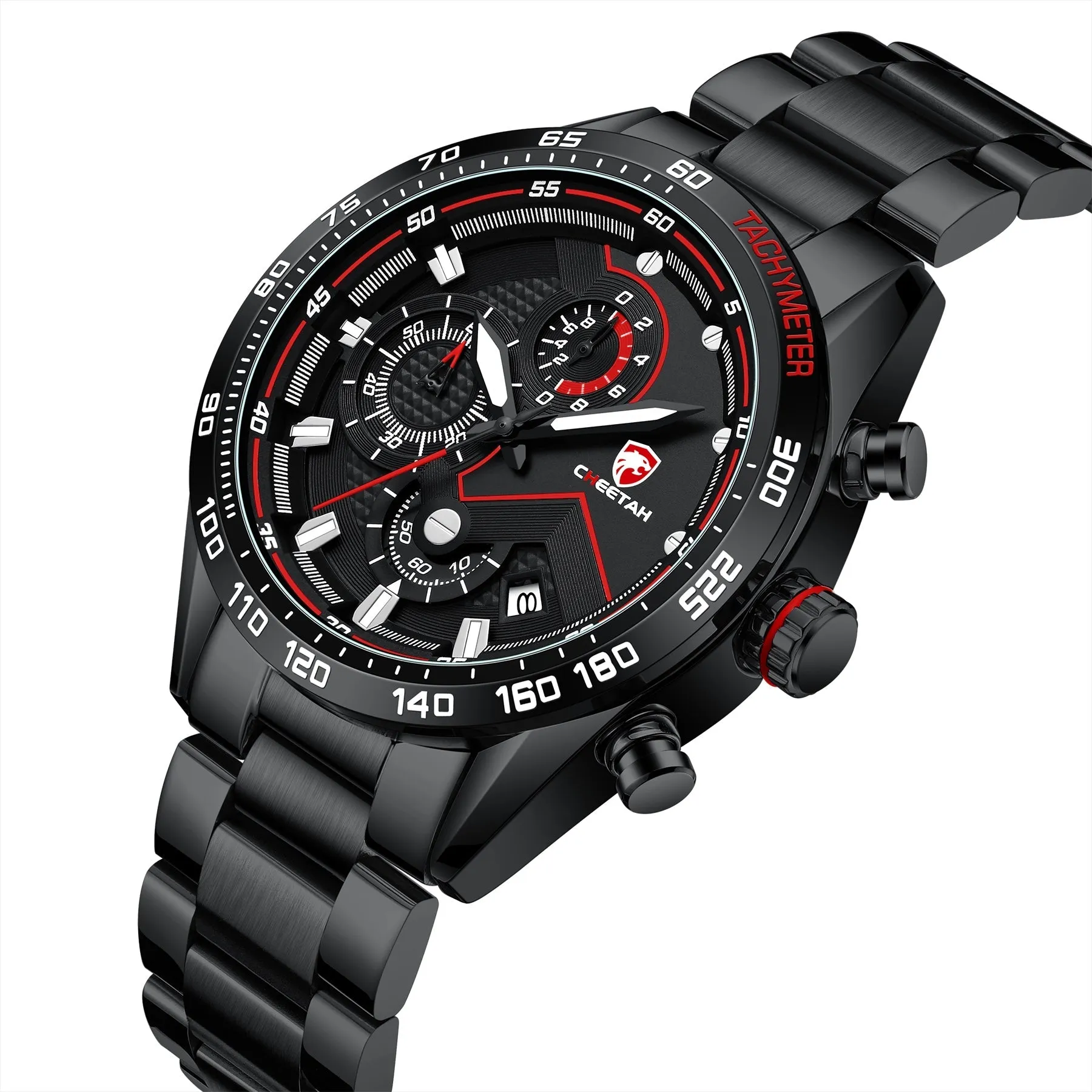 CHEETAH CH1614 CREST - Men's Sophisticated Fashion Watch - Red Hands