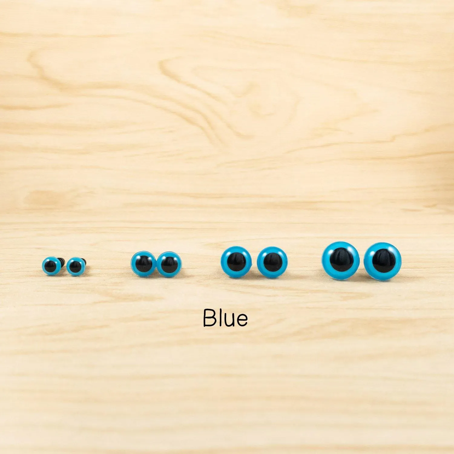 Color Safety Eyes Sample Pack - Single Size in 10 Colours, 3 pairs each Color, 6mm to 12mm