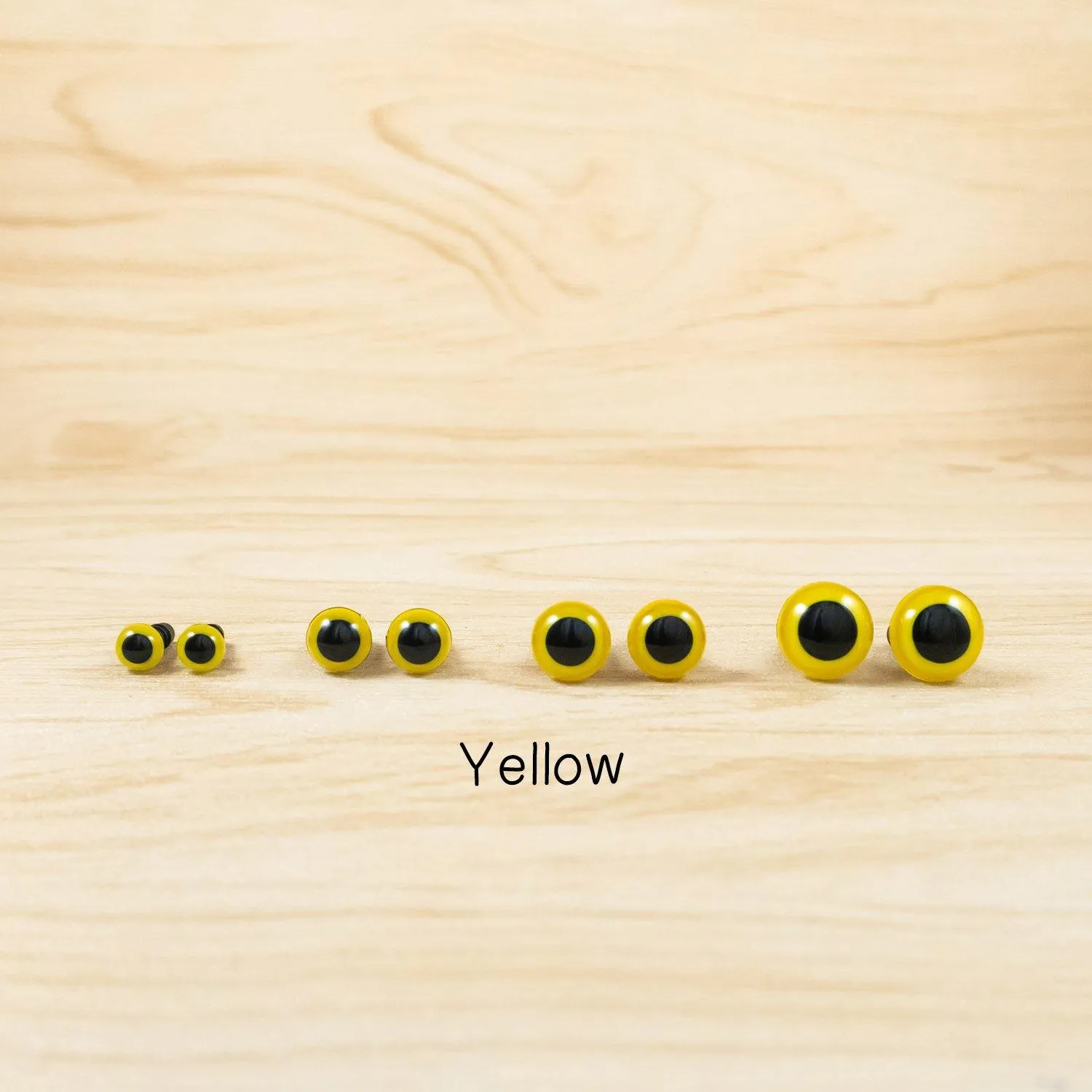 Color Safety Eyes Sample Pack - Single Size in 10 Colours, 3 pairs each Color, 6mm to 12mm