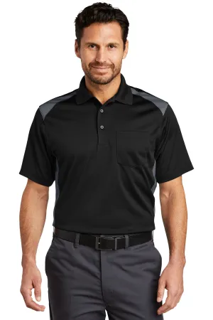 CornerStone Men's Select Snag-Proof Two Way Colorblock Pocket Polo. CS416