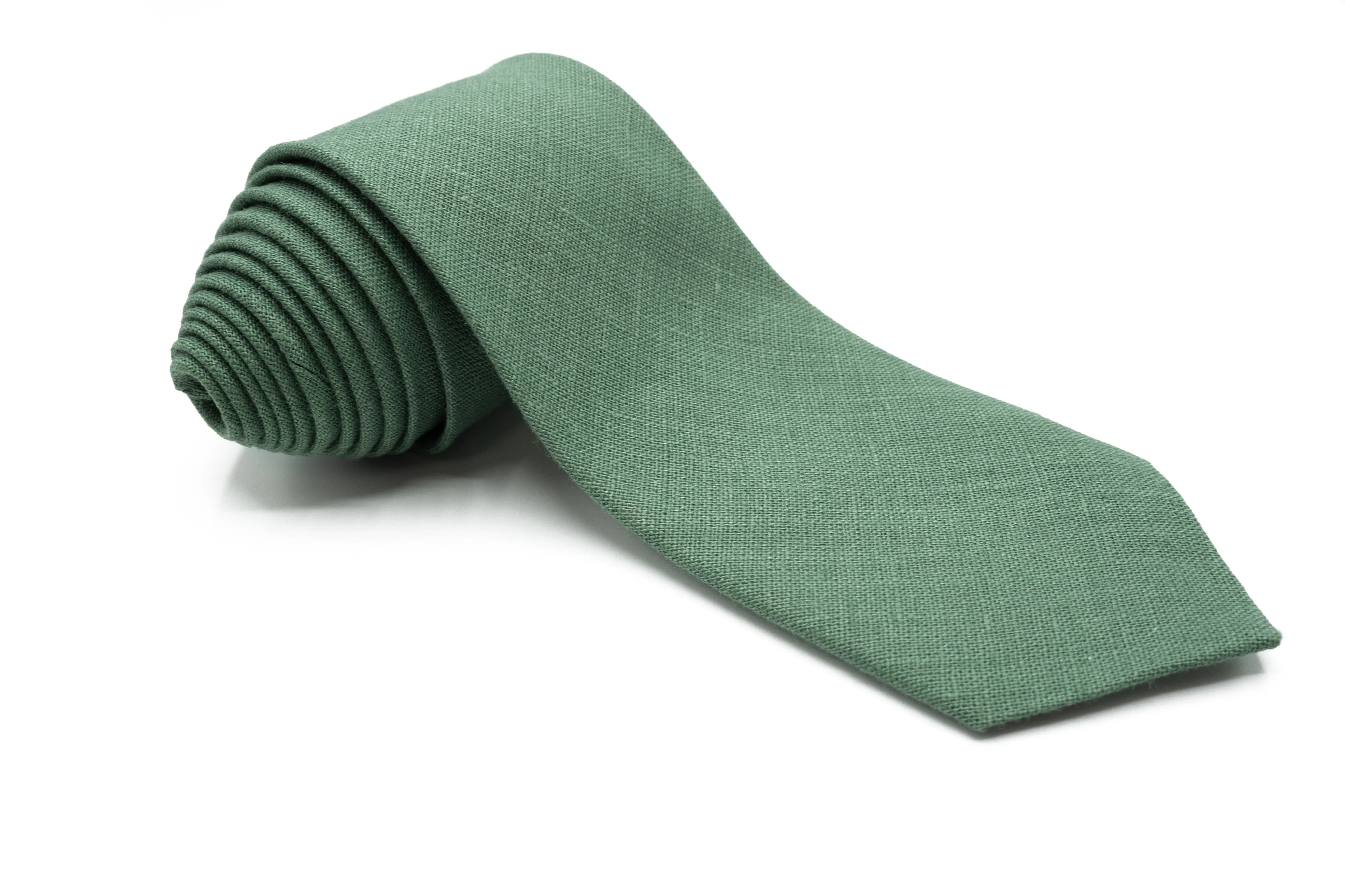 Dark Sage Green Necktie | Perfect for Weddings and Formal Occasions