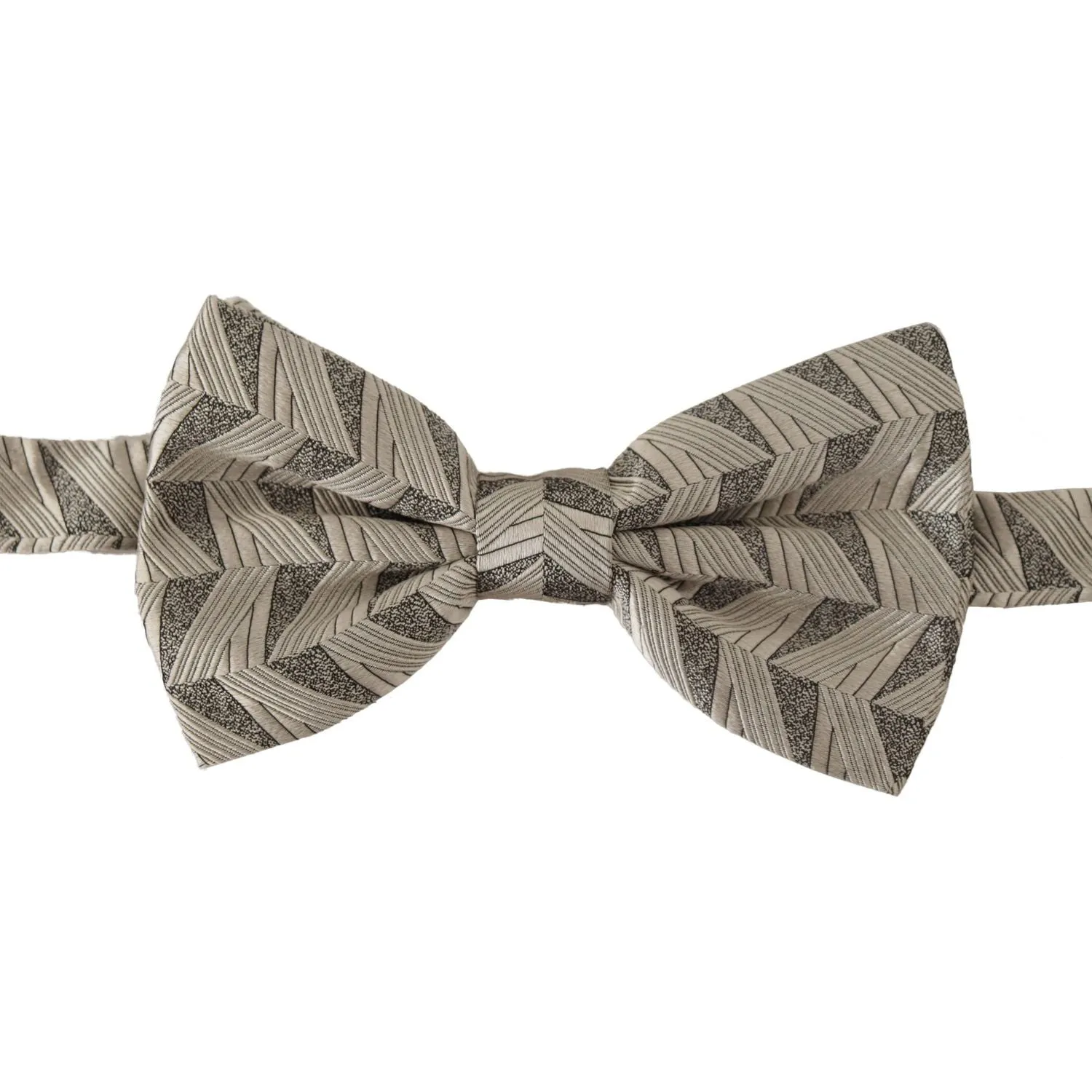 Dolce & Gabbana Elegant Silk Grey Bow Tie