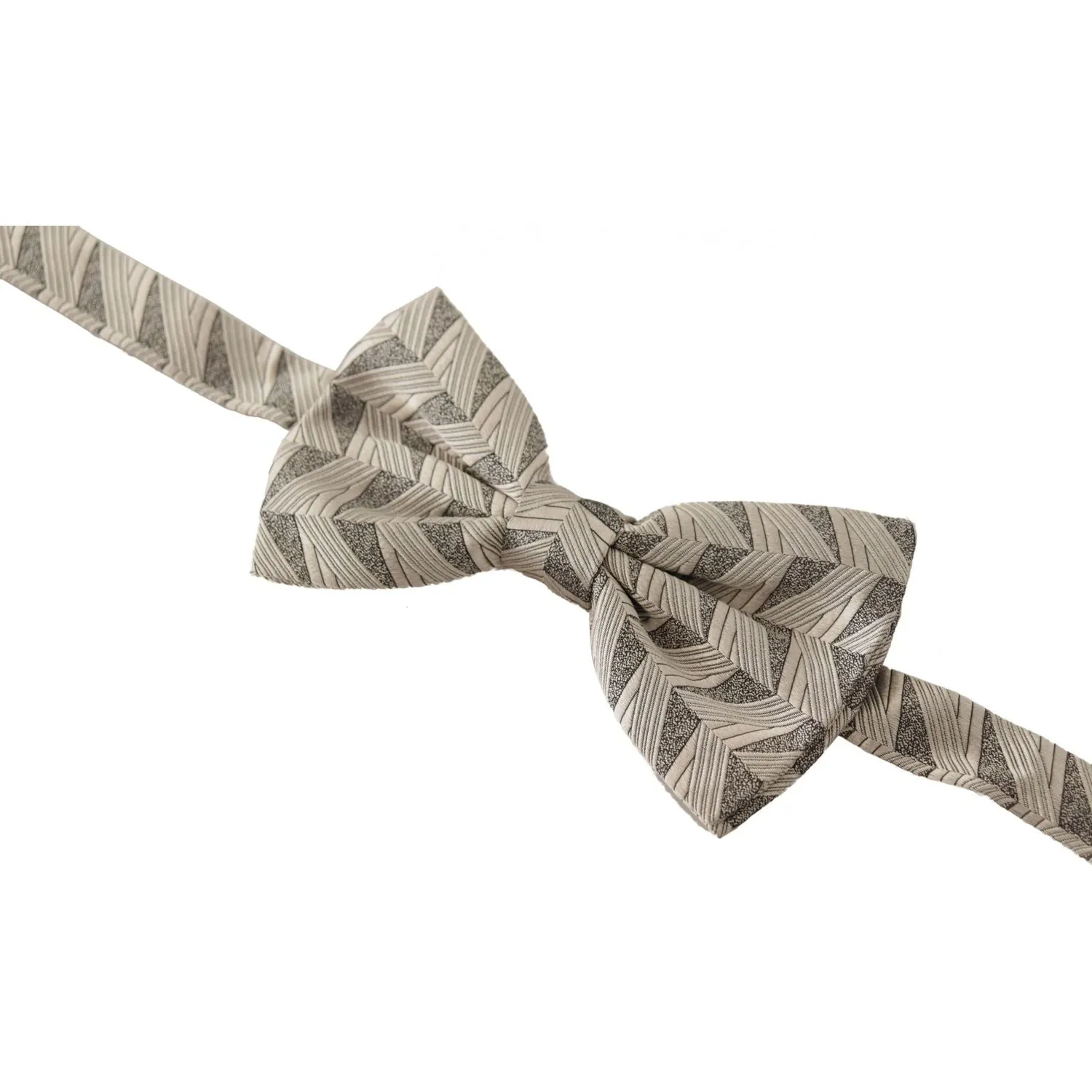 Dolce & Gabbana Elegant Silk Grey Bow Tie