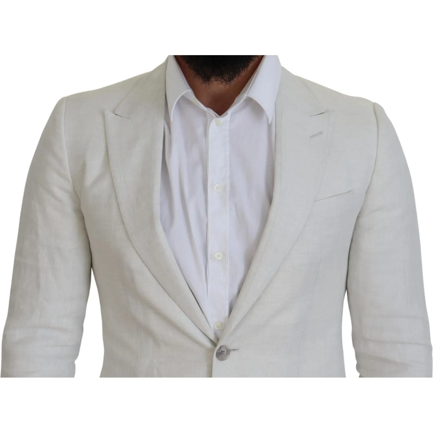 Dolce & Gabbana Elegant White Sicilia Single Breasted Blazer