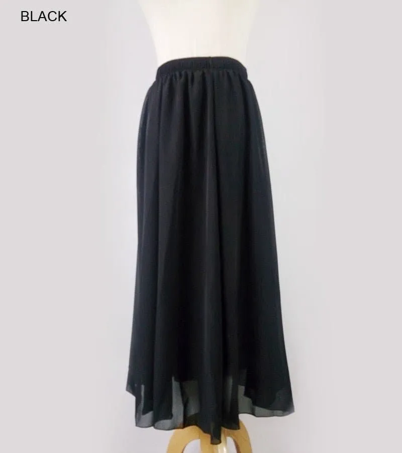 Elegant Chiffon Long Maxi Skirts