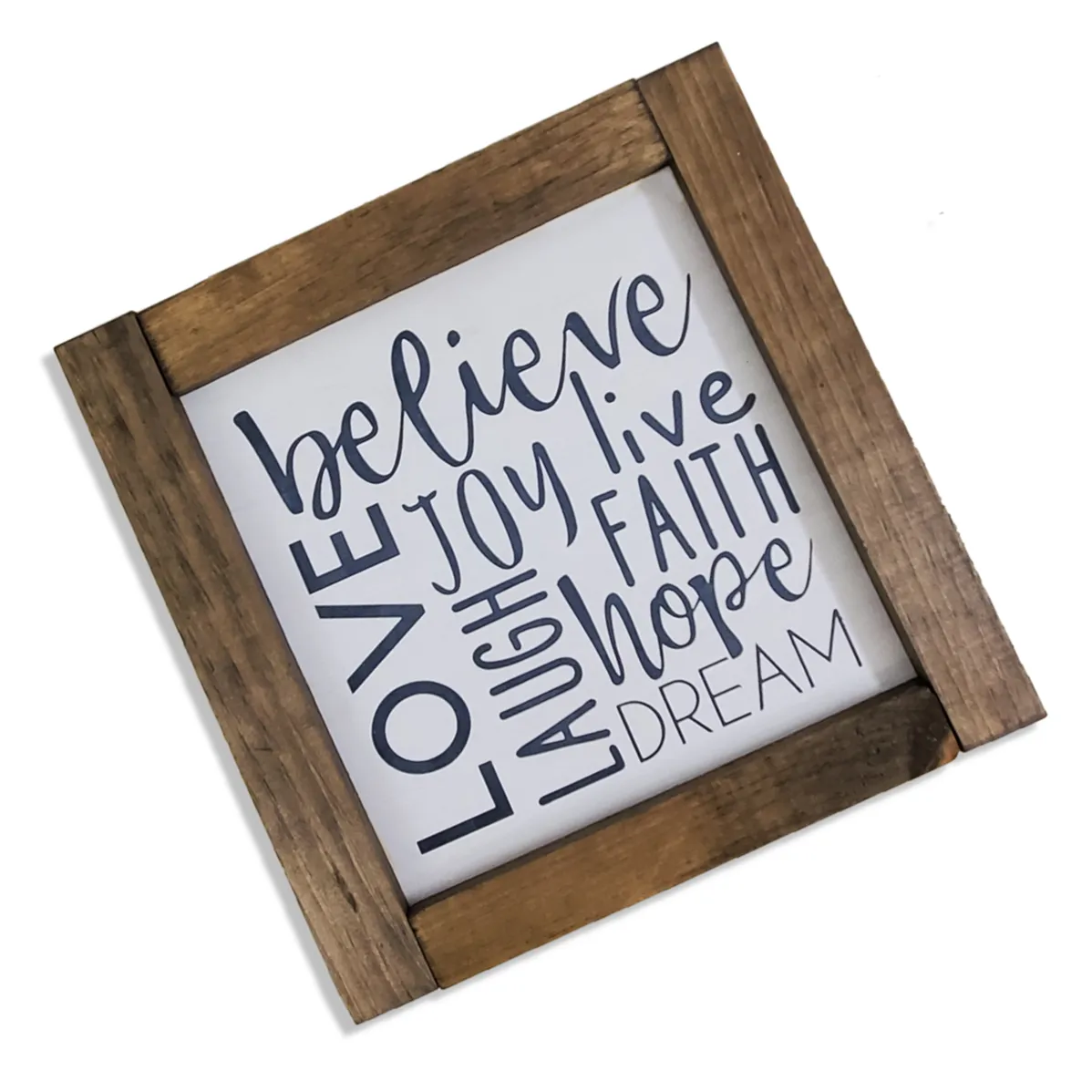 Farmhouse Signs | 12" Square | Inspirational Words