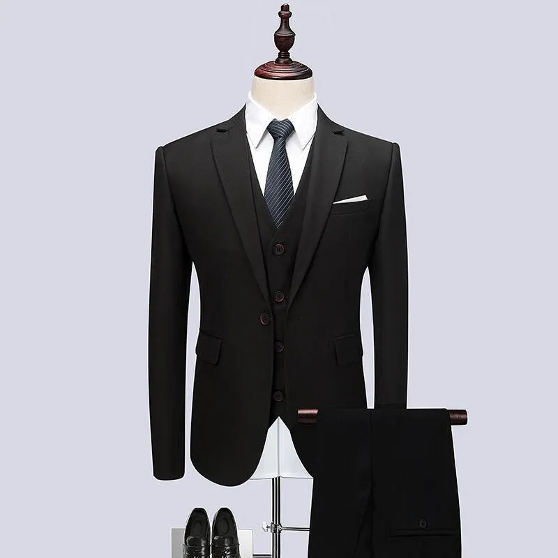 Fashion Men's Latest Coat Pant Designs Casual Business Suit 3 Pieces Set /Men's Suits Blazers Trousers Pants Vest Waistcoat