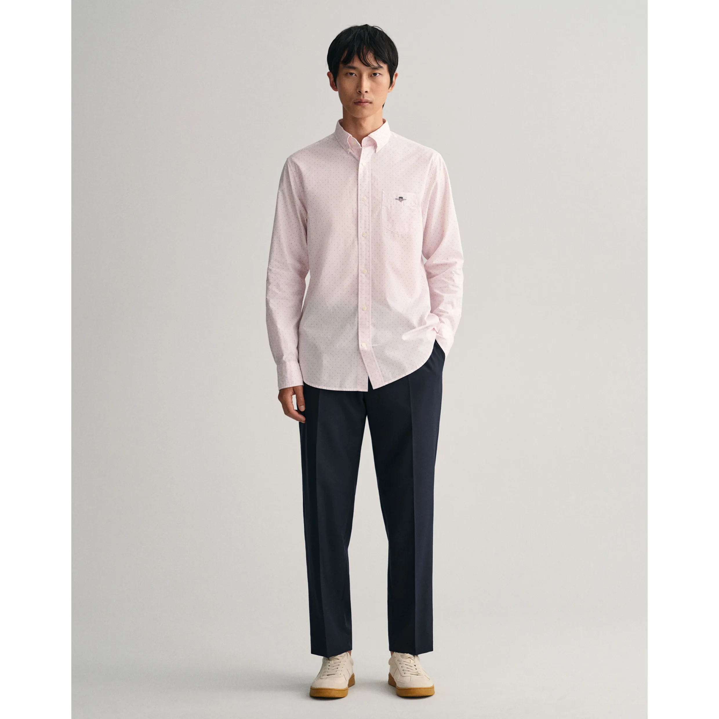 GANT Regular Fit Banker Dot Shirt 3230110 California Pink