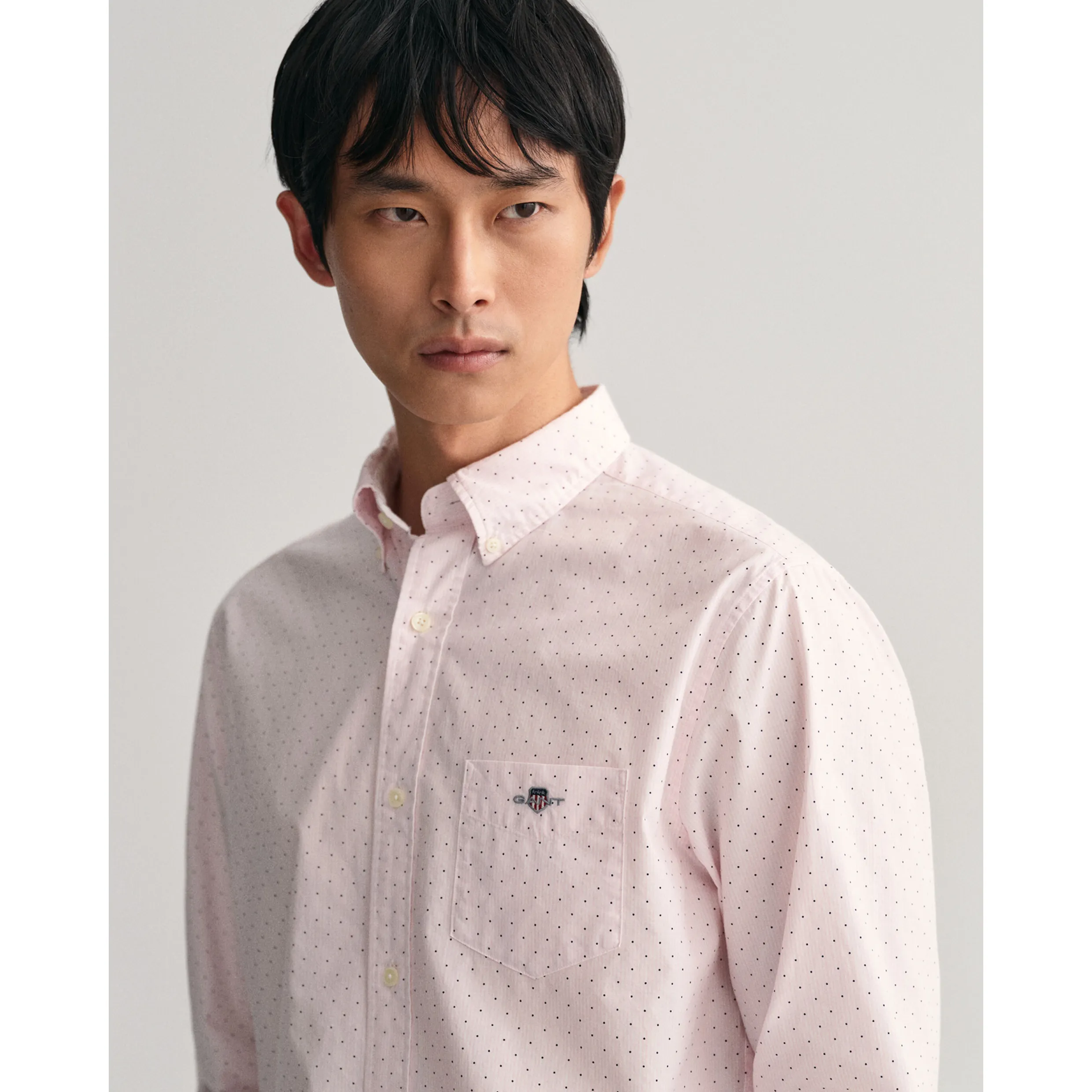 GANT Regular Fit Banker Dot Shirt 3230110 California Pink