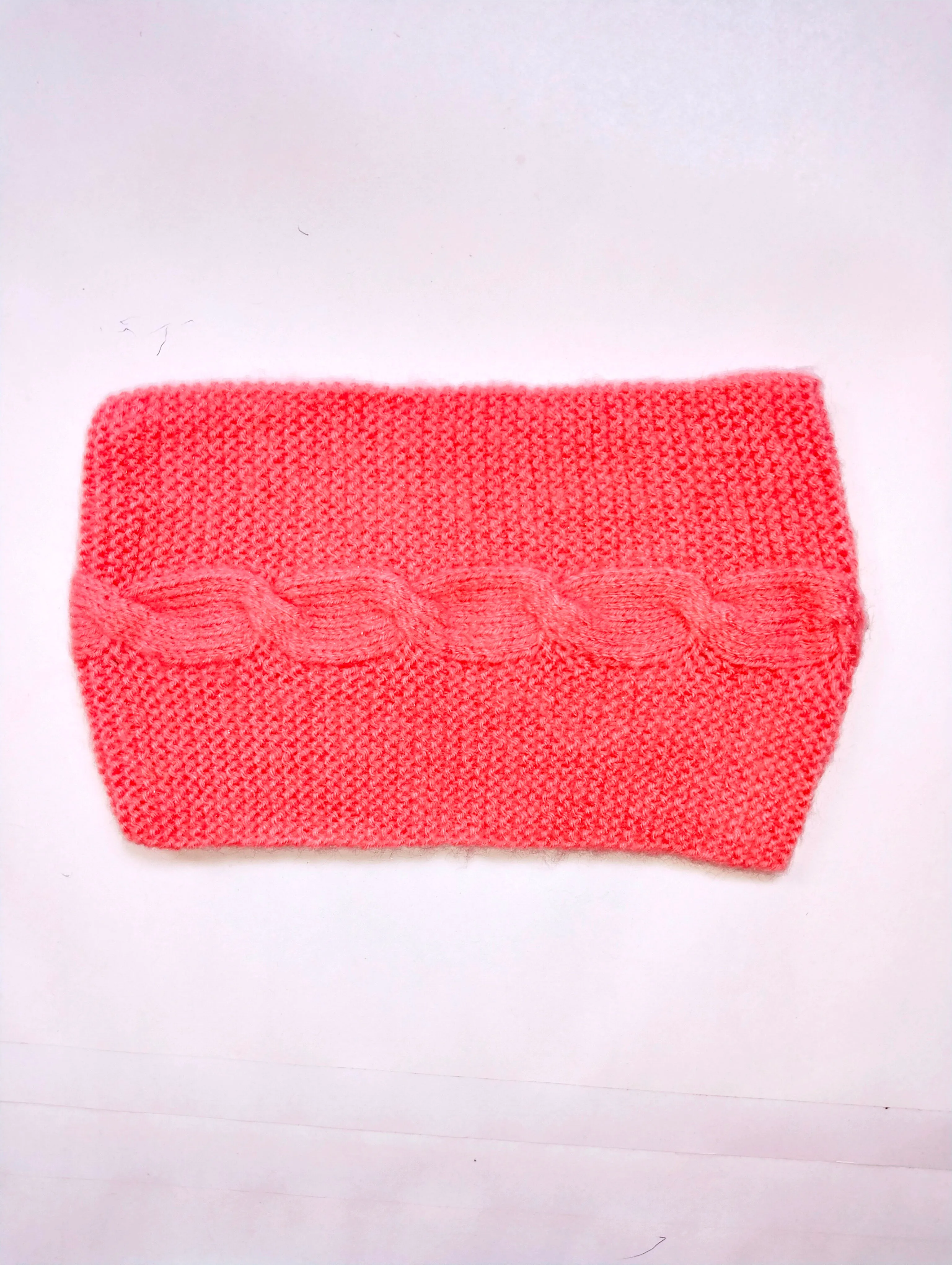 Graminarts Handmade Knitted Brick Colour Half Ear Band For Kids