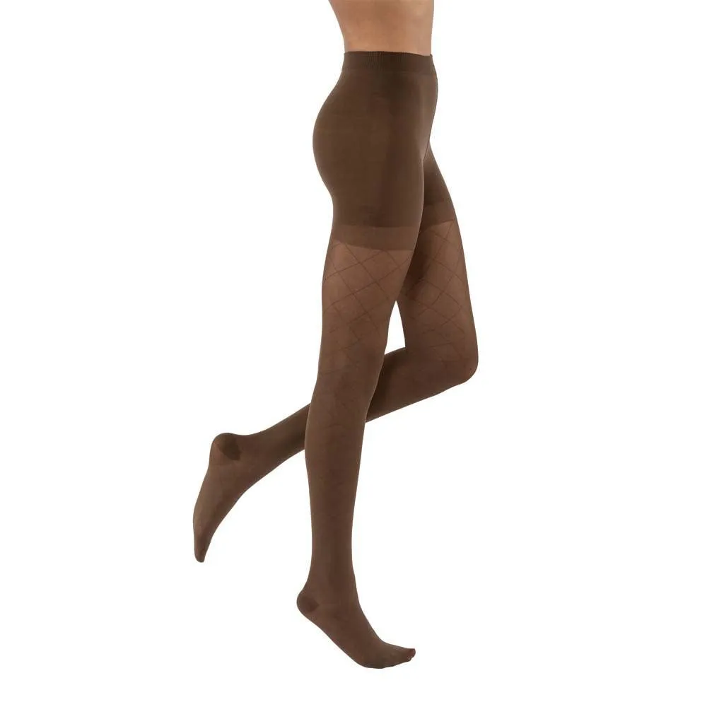 JOBST UltraSheer Diamond Pattern Compression Stockings, 15-20 mmHg, Waist High, Closed Toe