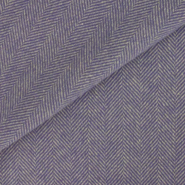 LILAC and White HERRINGBONE Fat Quarter Yard, Felted Wool Fabric