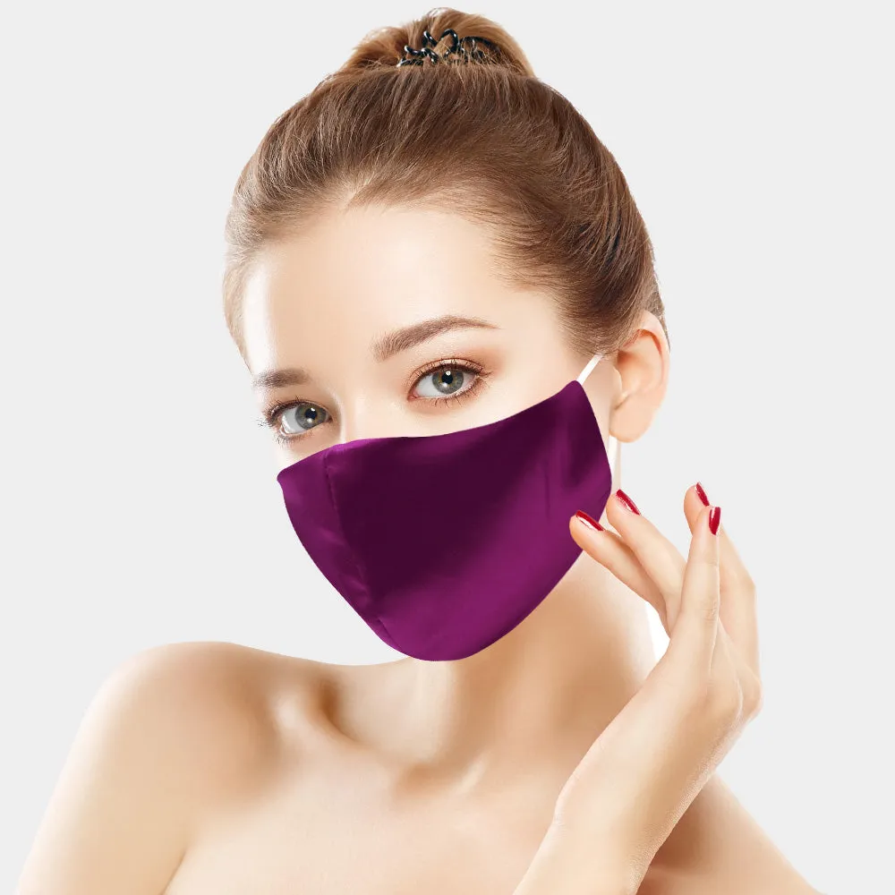 Lisette  Lt Blue Silky Satin Fashion Mask