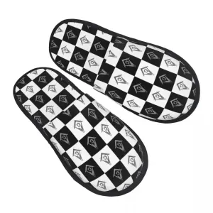 Master Mason Blue Lodge Slipper - Checkered Pattern