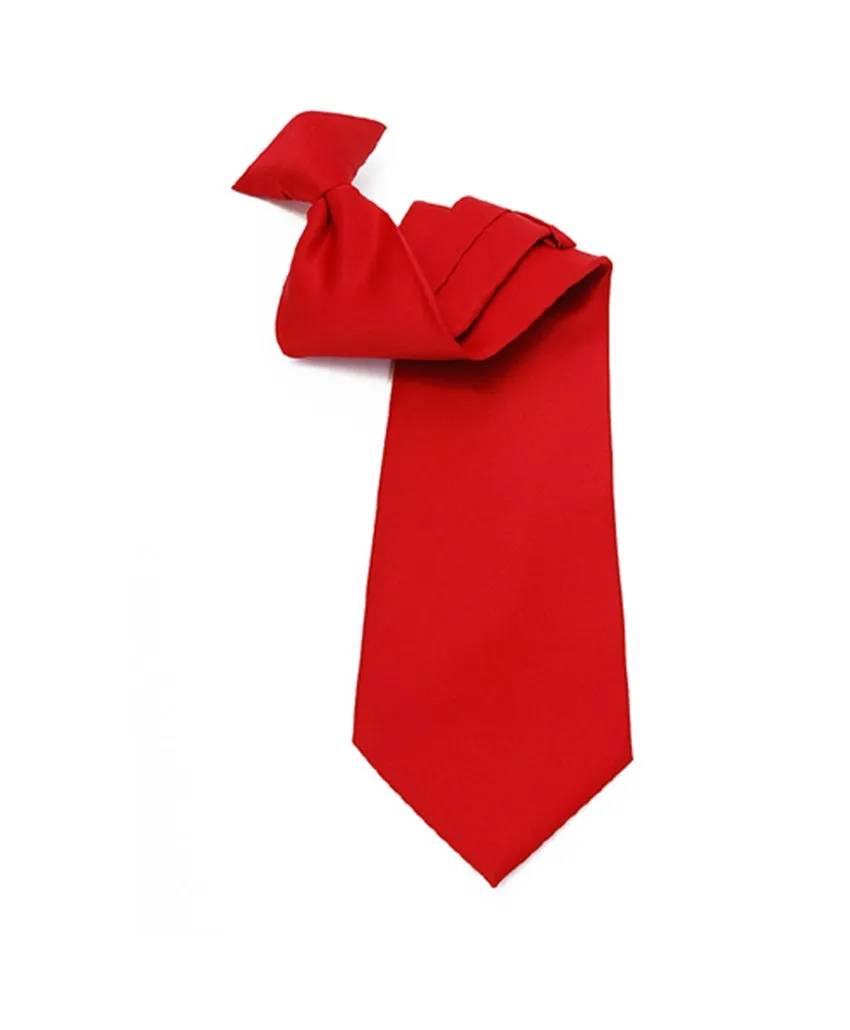 Men's Solid Color 19" Clip On Neck Tie