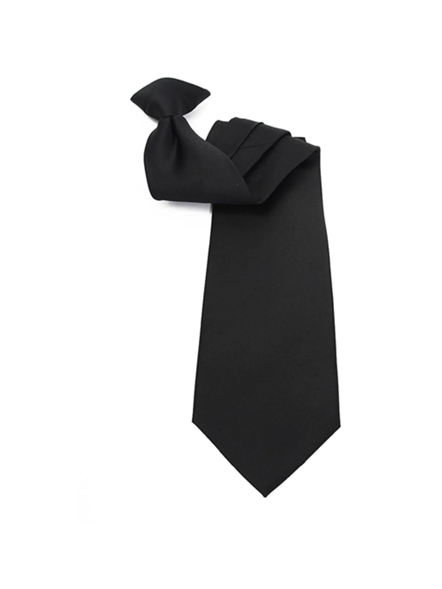 Men's Solid Color 19" Clip On Neck Tie