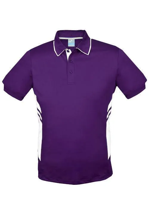 Mens Tasman Polo Purple/White