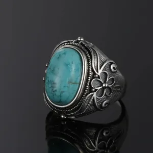 Natural Oval Turquoise Ring