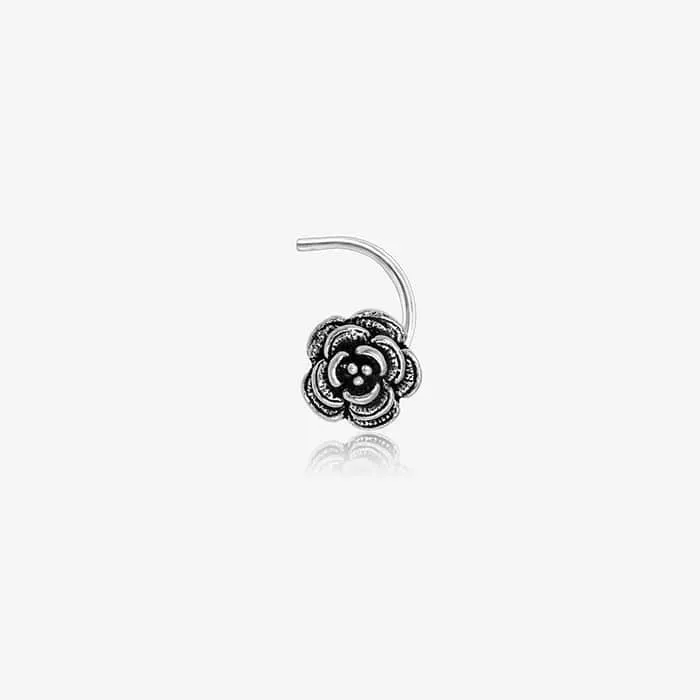 Oxidized Rose Nose Pin