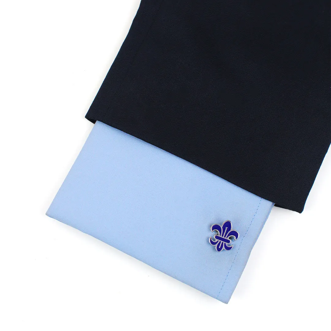 Peluche Beautifully Crafted Orchid Blue Cufflinks for Men