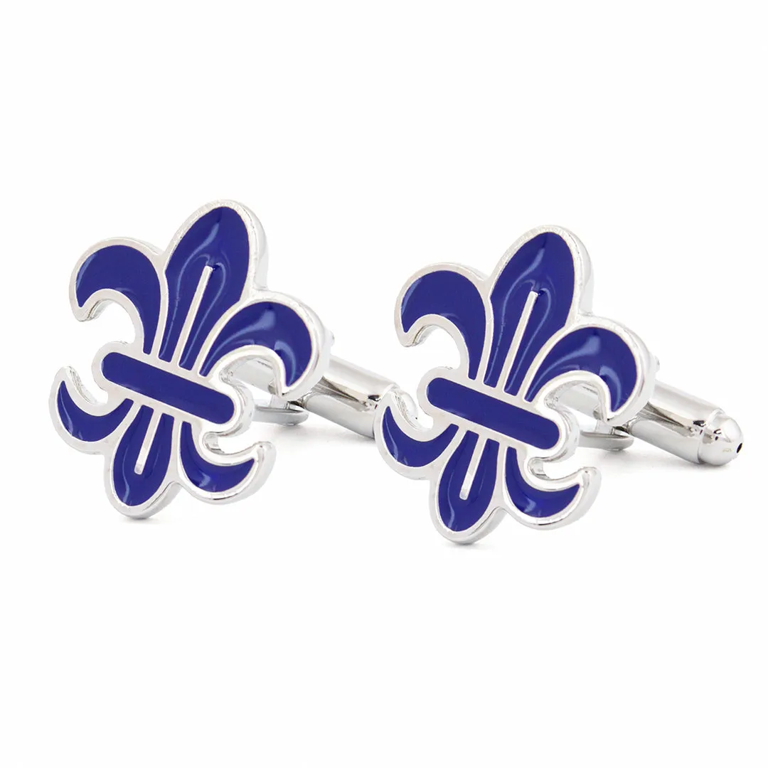 Peluche Beautifully Crafted Orchid Blue Cufflinks for Men