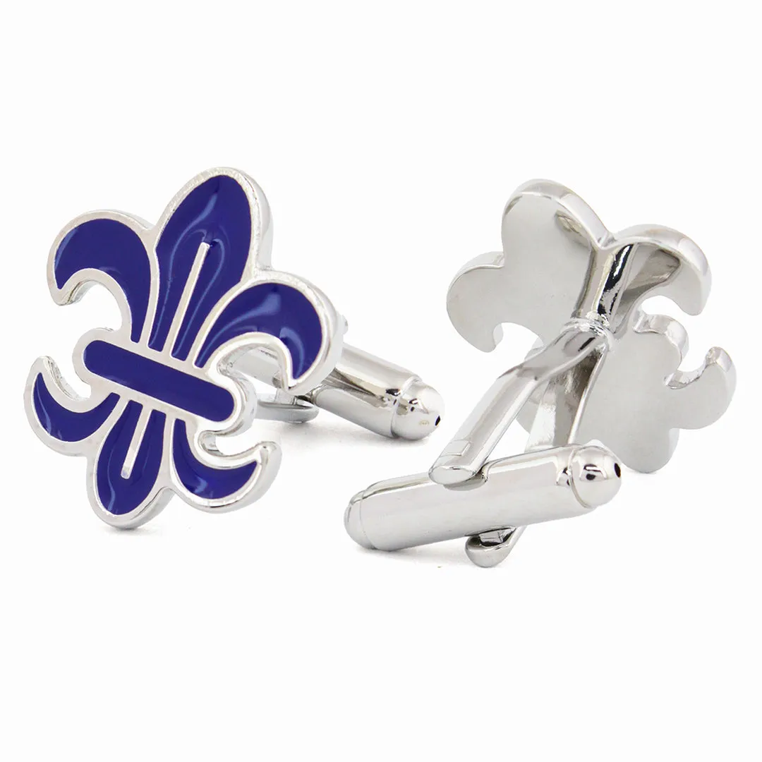 Peluche Beautifully Crafted Orchid Blue Cufflinks for Men