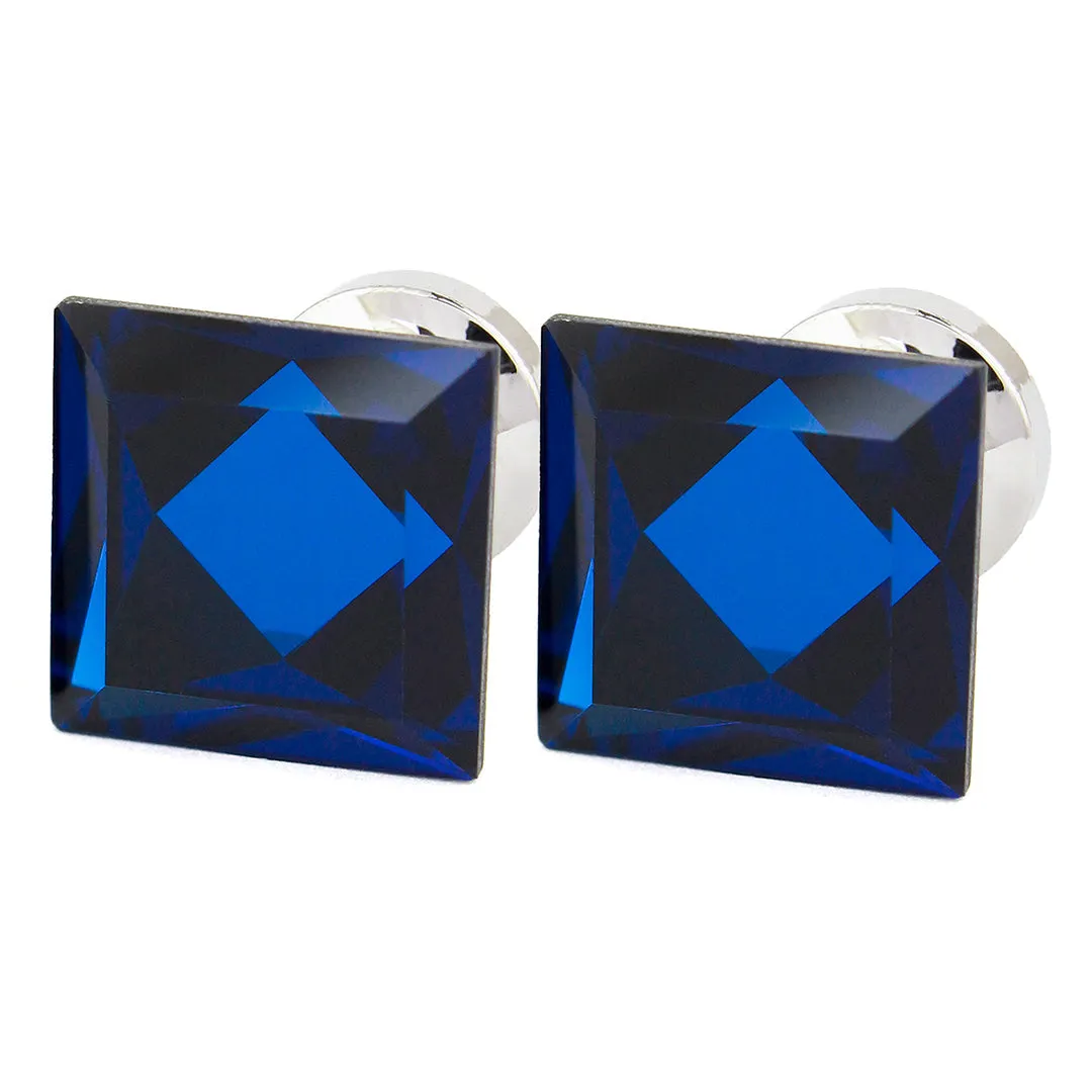 Peluche Designed Crystal Cufflinks for Men