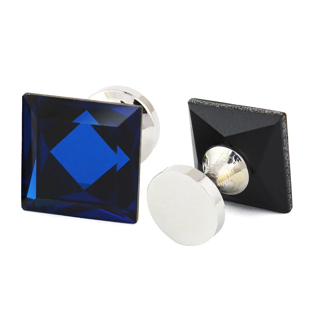 Peluche Designed Crystal Cufflinks for Men