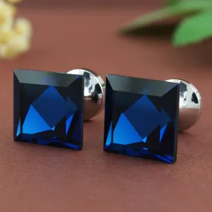 Peluche Designed Crystal Cufflinks for Men