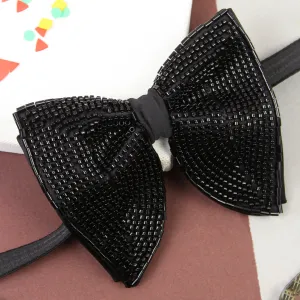 Peluche Elegant Butterfly Black Bow Tie For Men