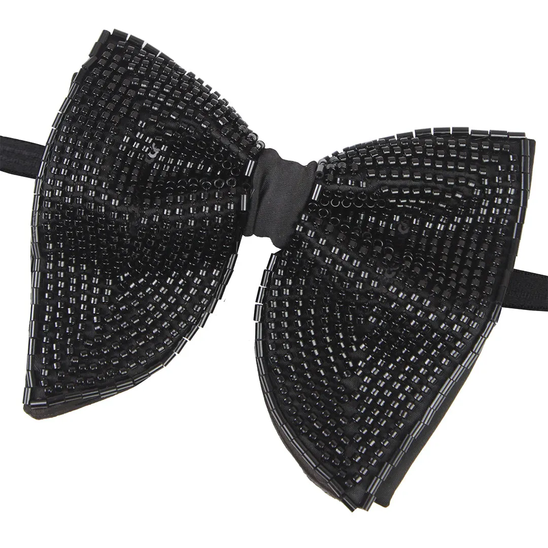 Peluche Elegant Butterfly Black Bow Tie For Men